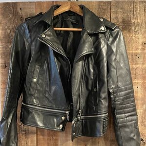 Black Zara Faux Leather Jacket
